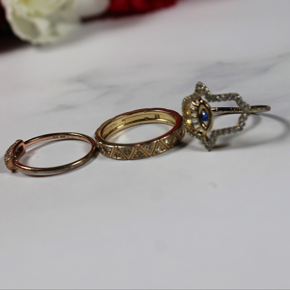 (3) Super Adorable Stackable Rings